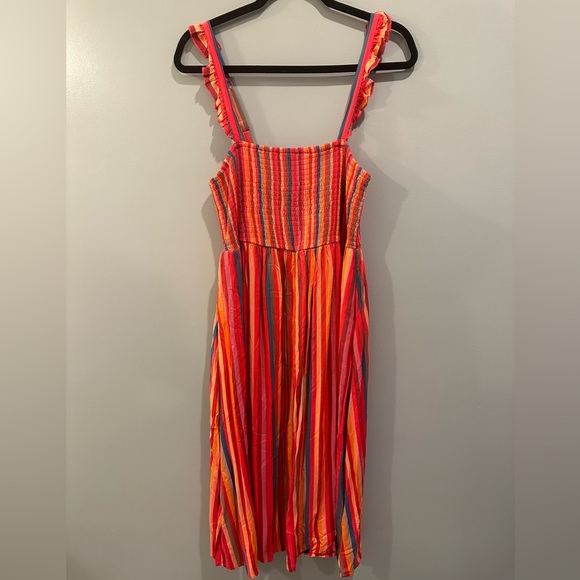 Torrid Pink and Orange Sleeveless Sundress Size 0 NWT - Picture 2 of 6